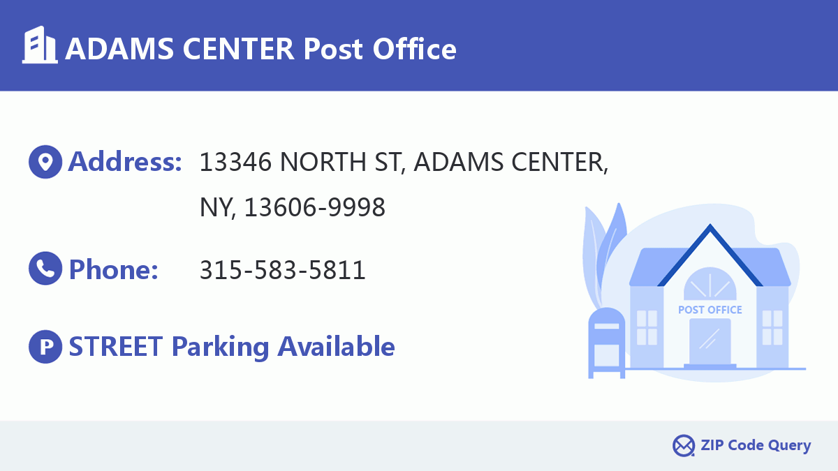 Post Office:ADAMS CENTER