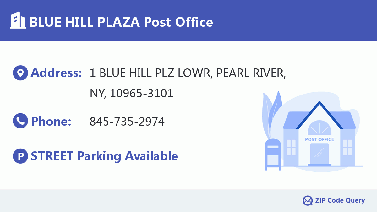 Post Office:BLUE HILL PLAZA