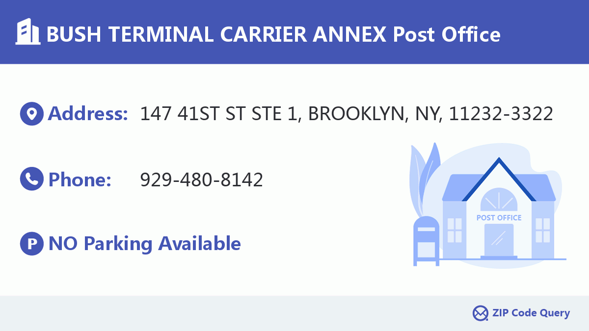 Post Office:BUSH TERMINAL CARRIER ANNEX