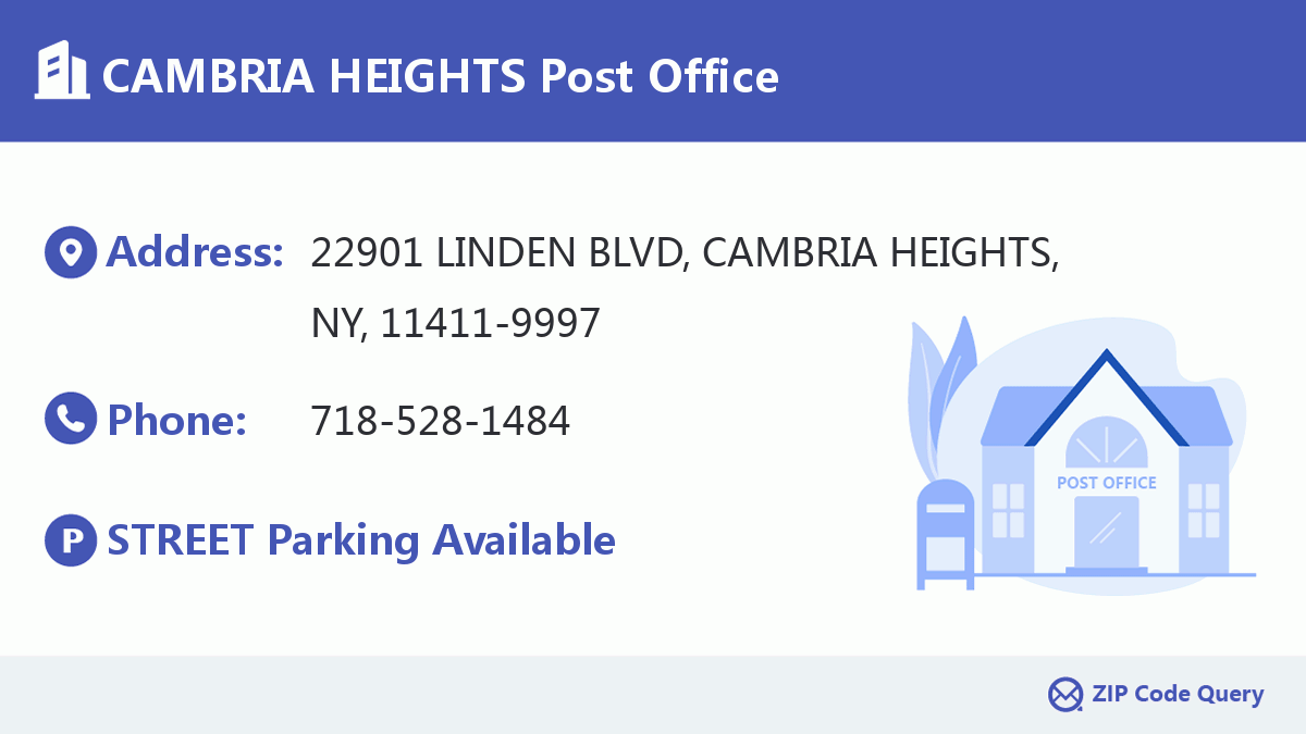 Post Office:CAMBRIA HEIGHTS