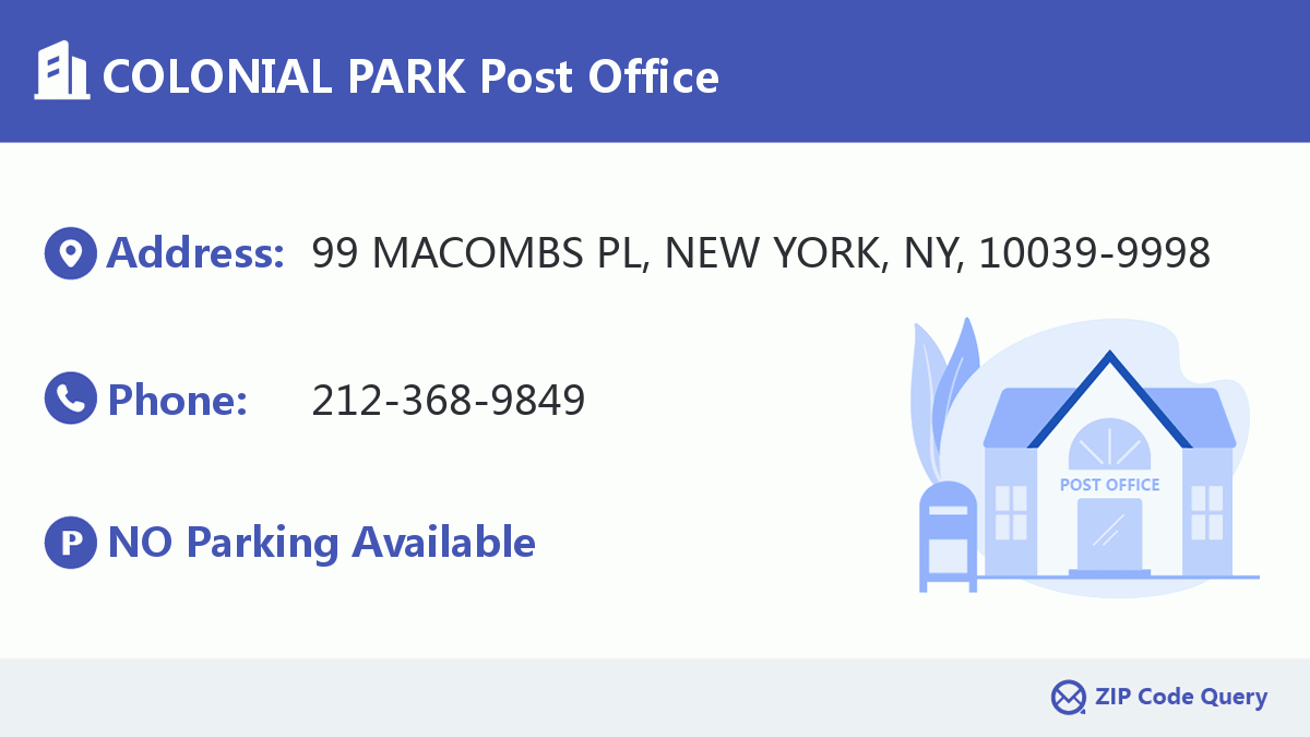 Post Office:COLONIAL PARK