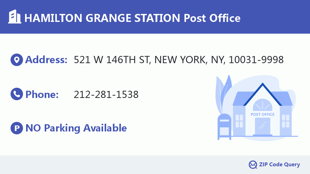 Post Office:HAMILTON GRANGE STATION