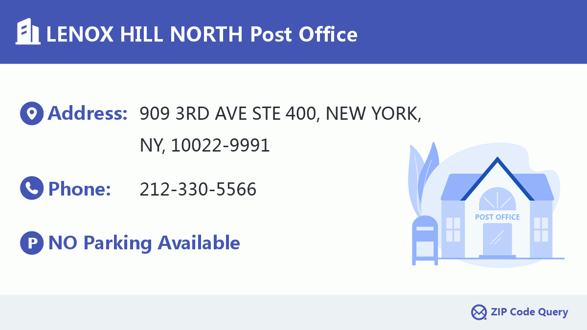 Post Office:LENOX HILL NORTH