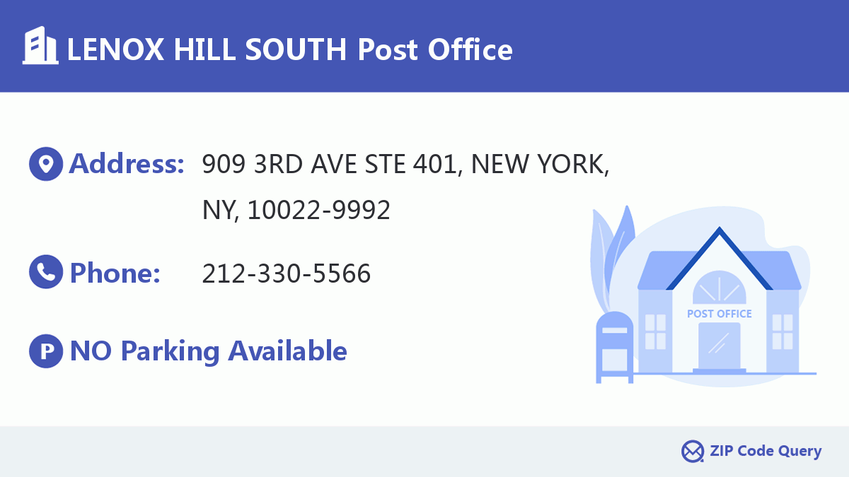 Post Office:LENOX HILL SOUTH
