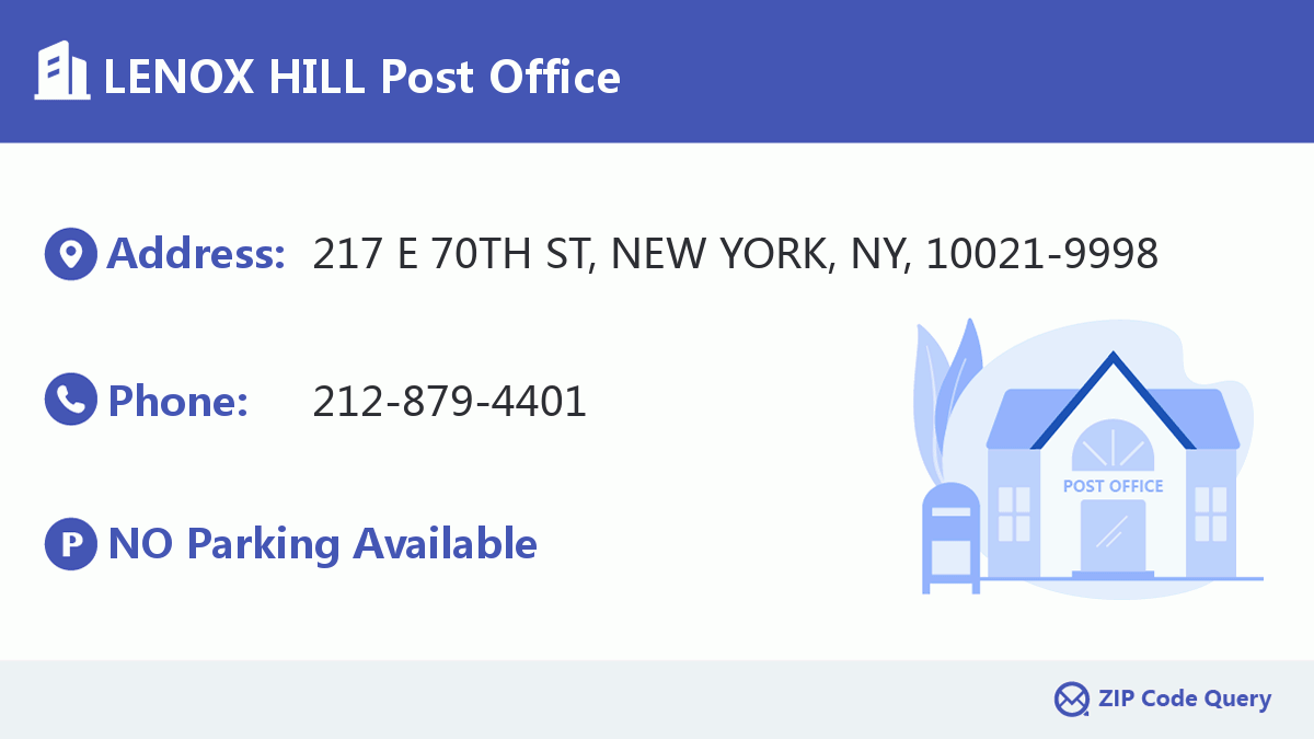 Post Office:LENOX HILL