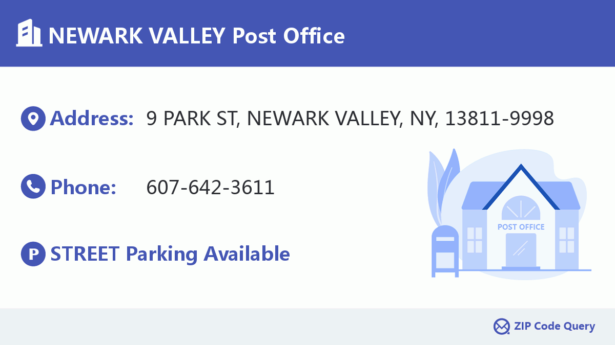 Post Office:NEWARK VALLEY