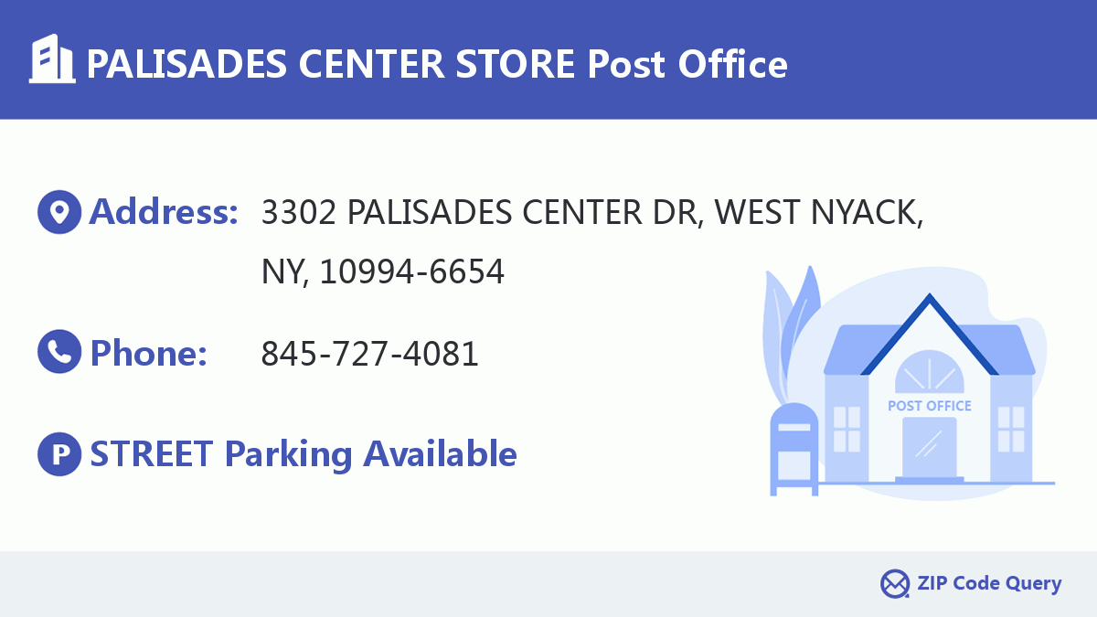 Post Office:PALISADES CENTER STORE