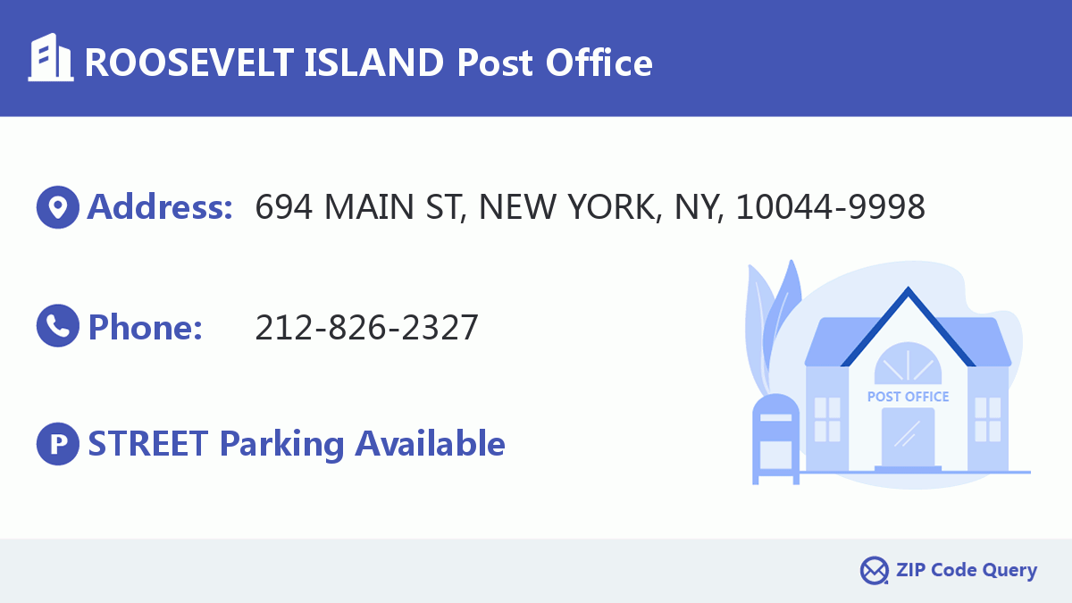 Post Office:ROOSEVELT ISLAND