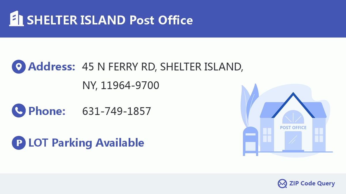 Post Office:SHELTER ISLAND