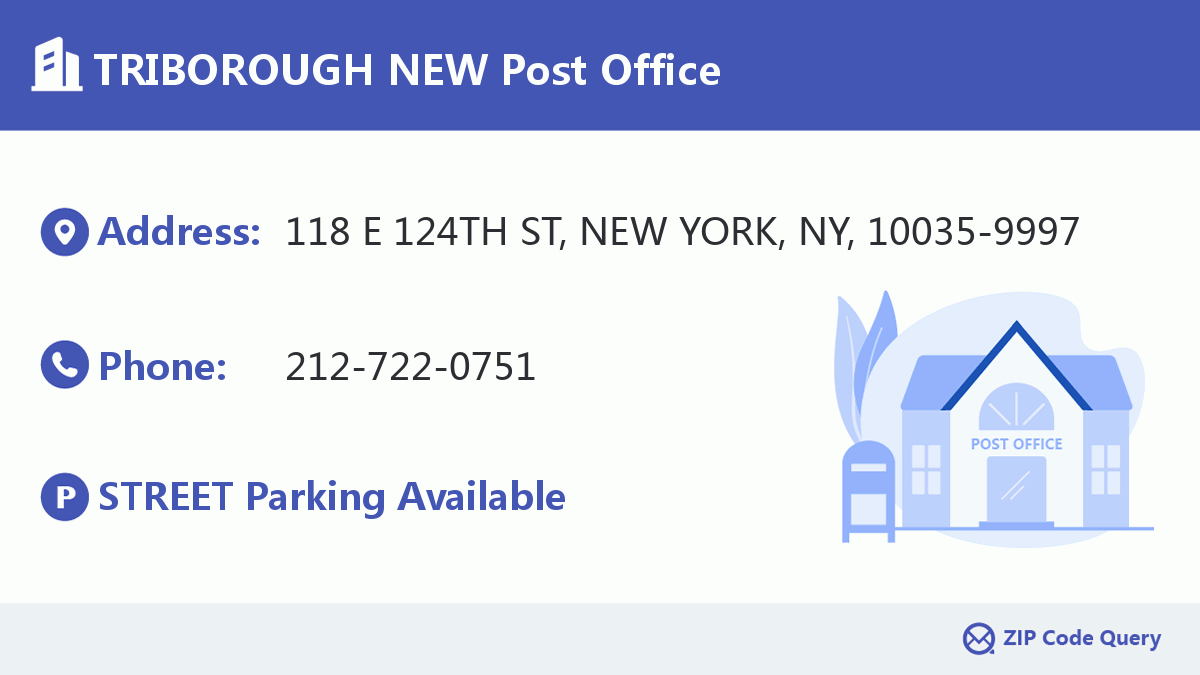 Post Office:TRIBOROUGH NEW
